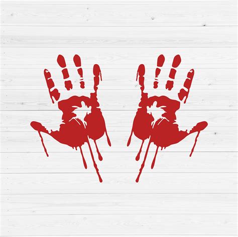 Bloody Hand Print Svg Bloody Handprint Svg Dripping Blood Etsy