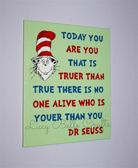 Dr Seuss Quotes Youer Than You On Canvas Wallpaper Image Photo