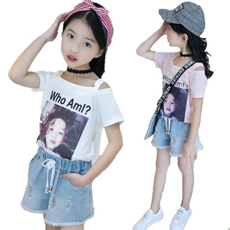 Toddler Girls Clothing Sets 2018 Summer Girls Clothes T Shirtdenim