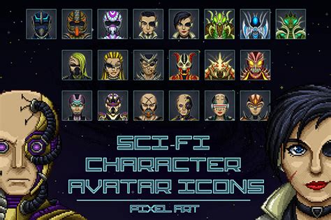 Sci Fi Character Avatar Pixel Art By Free Game Assets Gui Sprite