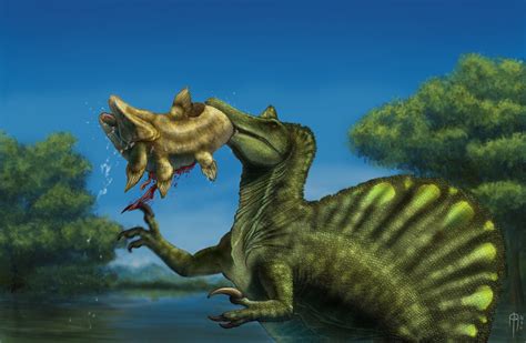Imagen Spinosaurus Fishing By Jelsin D4b02j2 Wiki Prehistórico