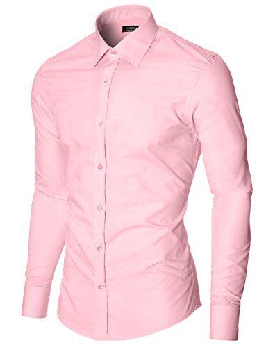 Moderno Mens Dress Shirts Slim Fit Long Sleeve Point Collar Mod1426ls