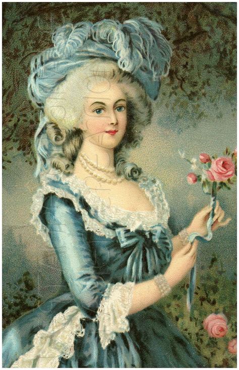 Marie Antoinette Antique Postcard Chromolithograph