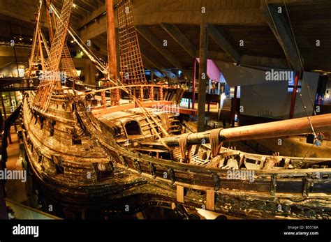 17th Century Warship Vasa On Show At Vasamuseet Vasa Museum In