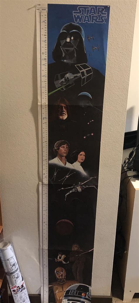 Opened Hung A 1978 Star Wars Height Chart In My Sons Room He Is