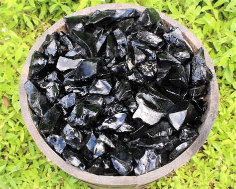 Rough Black Obsidian Natural Stones Choose Ounces Or Lb Bulk Wholesale