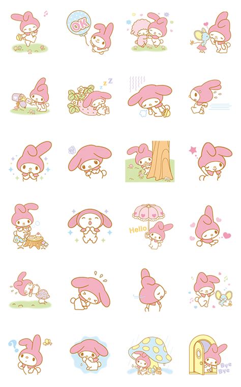 My Melody Animated Stickers Line Stickers Line Sticker Kawaii
