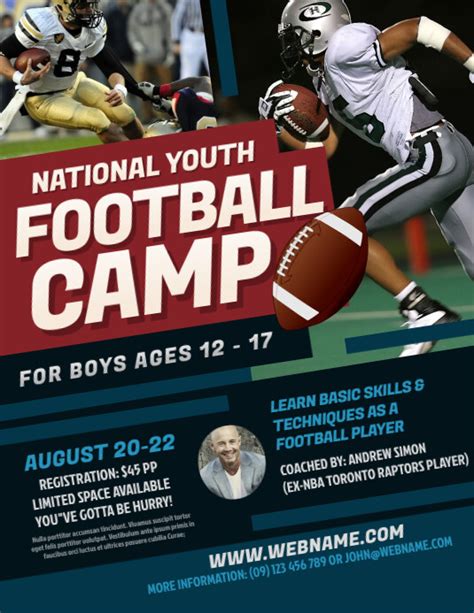 Copy Of Football Camp Flyer Postermywall