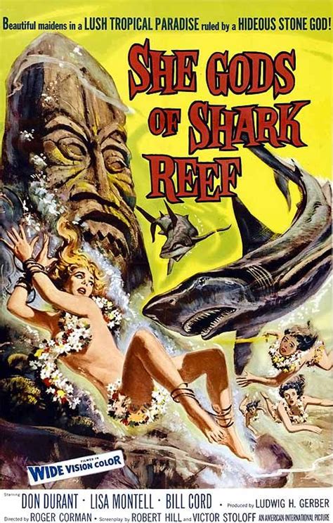 She Gods Of Shark Reef Locandine Di Vecchi Film Horror Movie Posters
