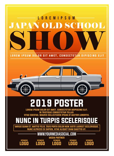 Vintage Car Show Poster Template On Behance