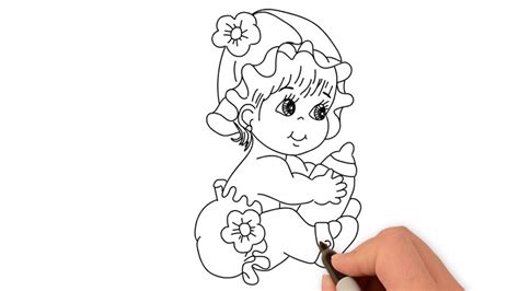How To Drawing Cute Baby Draw For Kids Art Drawing