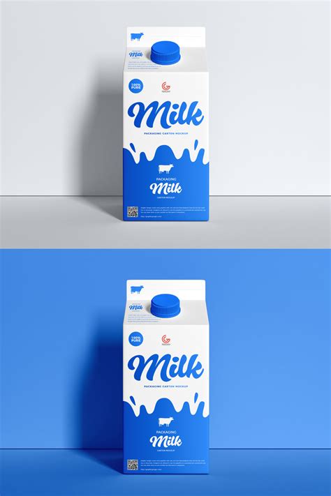 Free Milk Carton Packaging Mockup Psd Free Mockup Zone