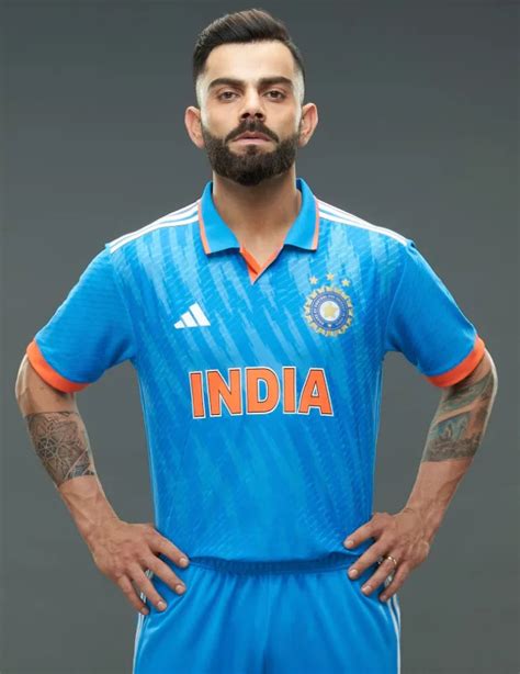 New India Odi World Cup Jersey 2023 Indian Cricket Adidas One Day