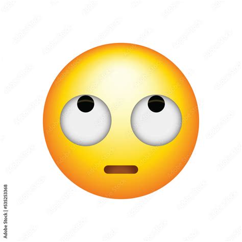 vettoriale stock face with rolling eyes emoji icon rolling eye emoticon symbol modern simple