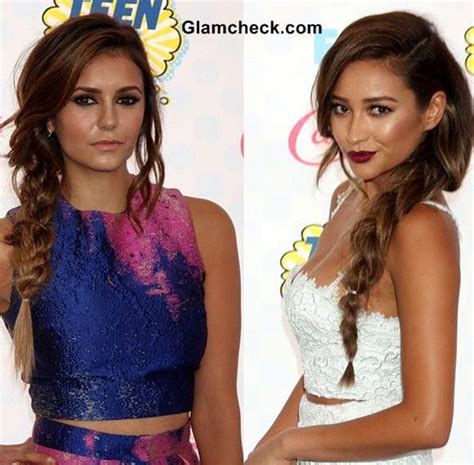 Gorgeous Side Braids At The 2014 Teen Choice Awards Shay Mitchell And