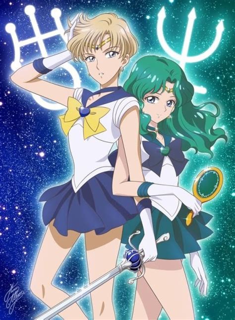 Sailor Uranus And Sailor Neptune Crystal Version By Marco Albiero Sailor Moon Toys Sailor