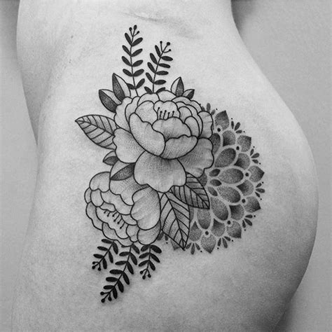 Beautiful Blackwork Flower And Mandala Tattoo By Johannafeth From