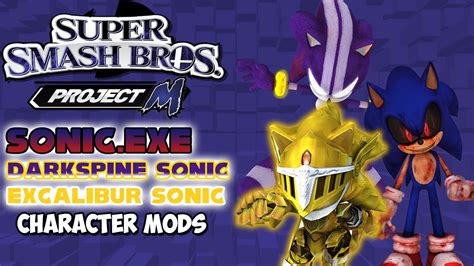 Project M 36 Character Mods Sonicexe Darkspine Sonic And Excalibur