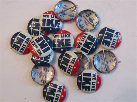16 1950s We Like Ike Pins Excellent Condition Tub D Ebay