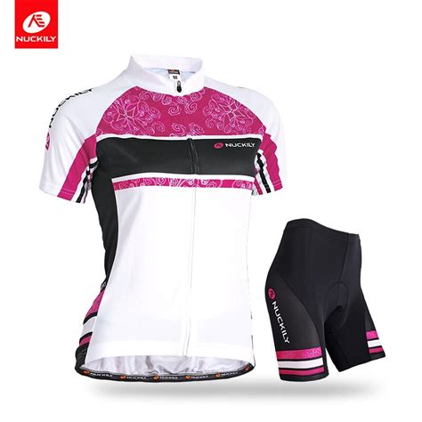Nuckily Women Cycling Clothing Set Bike Short Sleeve Sport Package Breathable And Quick Drying