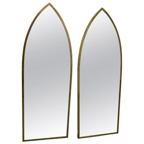 Pair Of Mid Century Moorish Form Mirrors In Brass Frame At 1stdibs