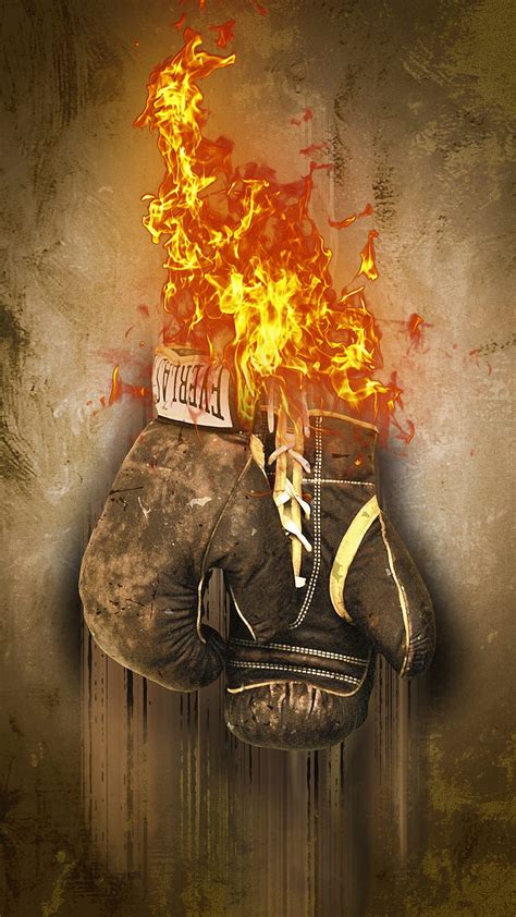 flaming boxing gloves fenrir flaming hd phone wallpaper peakpx