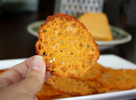Low Carb Snacks Homemade Baked Cheese Crisps