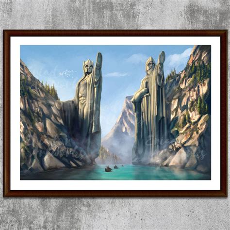 Finished My Lord Of The Rings Argonath Painting Hope You Guys Like It