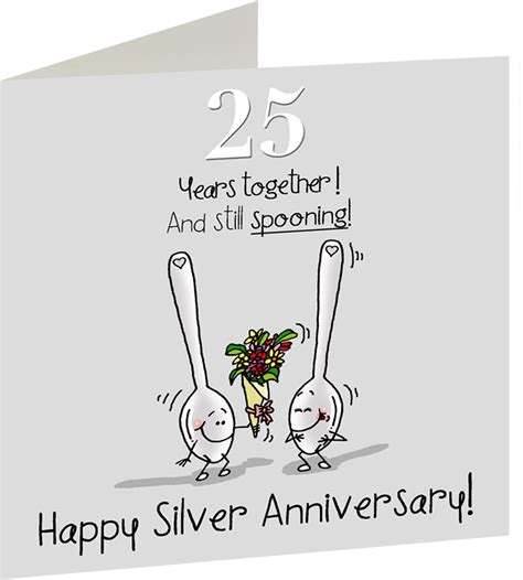 25th Anniversary Greetings Card Happy Silver Anniversary