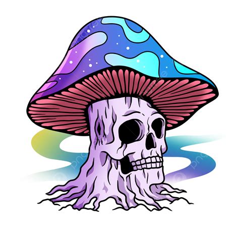 Psychedelic Mushrooms Clipart Png Images Poisonous Mushroom Psychedelic Cartoon Blue