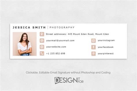 Email Signature Template Clickable Editable 572065