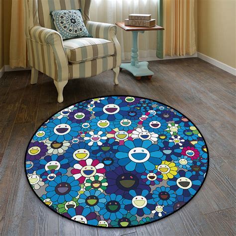 Takashi Murakami Sunflower Cool Floor Rug Carpet Room Doormat Non Slip