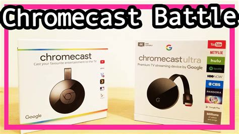 At the moment, two main competitors on the streaming market are google chromecast and amazon fire stick. 對決 ! Chromecast Ultra vs 2 gen - YouTube
