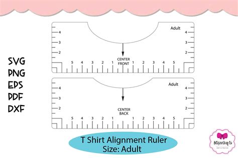 t shirt ruler svg t shirt alignment tool printable file shirt guideline