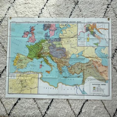 Large Vintage School Wall Map Europe Vintage Poster Wall Art