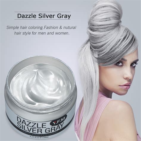 Temporary Silver Grey Hair Color Wax Yfm