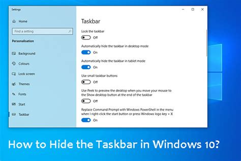 How To Hide Taskbar In Windows 10 Solved