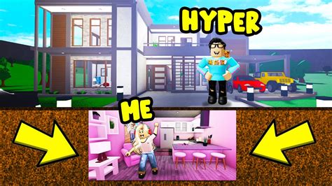 I Built A Tiny House Inside Hypers Mansion Roblox Bloxburg Youtube