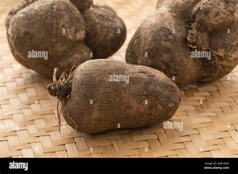 Fresh Raw Brown Organic Yams Tropical Food Stock Photo Alamy