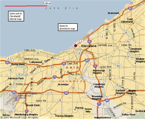 Map Of Cleveland Ohio Travelsmapscom