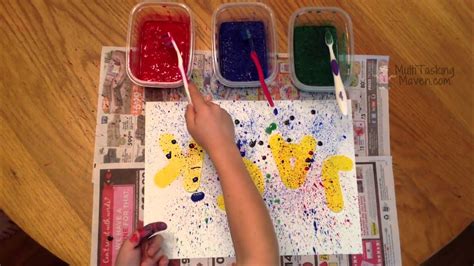 Arts And Crafts Ideas For Kids Splatter Painting Youtube