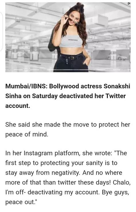 Sonakshi Sinha Deactivate Her Twitter Account Sonakshi Sinha Bollywood Actress Bollywood