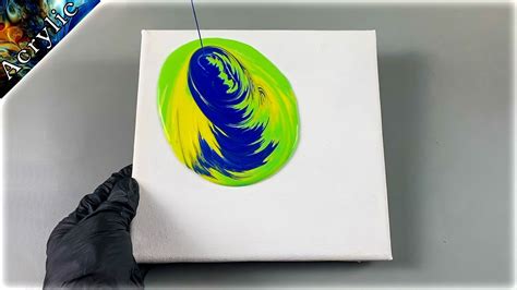 Double Acrylic Pour Painting Swirl Technique With Nice Colors Clue 1