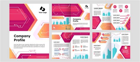 Technology Company Profile Template 22634346 Vector Art At Vecteezy