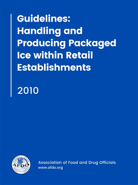 Guidelines Handling And Producing Packaged Ice Within Retail