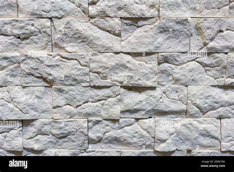 Seamless Texture Of White Decorative Stacked Stone Natural Stone