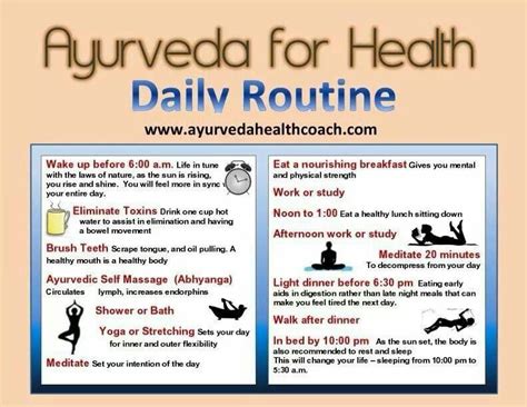 Ayurveda Daily Routine Ayurved By Choice Ayurveda Vata Ayurvedic