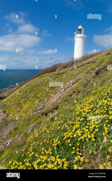 Trevose Head Lighthouse Cornwall Uk Stock Photo Alamy