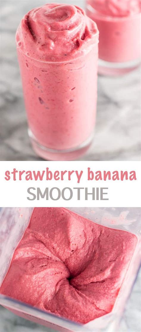 Healthy Strawberry Banana Smoothie Recipe With Just 3 Ingredi