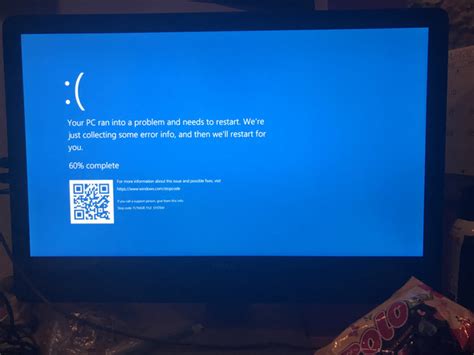 Blue Screen Error After Doing A Restart And Update